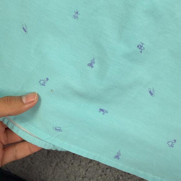 Huk Kona Shirt Mens 3XL Blue Fishing Performance Stretch Button Down Camp Print - Picture 9 of 10